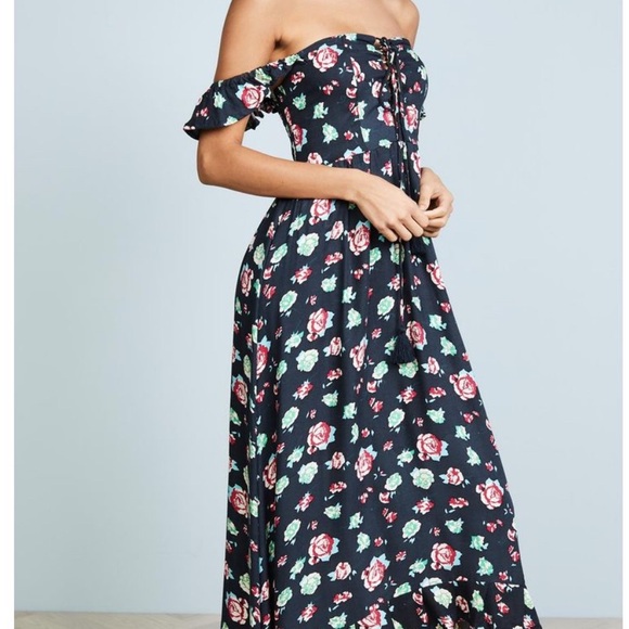 Tiare Hawaii Pink and Blue Ruffled High Low Sundress - Picture 3 of 6